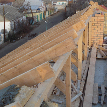 Монтаж стропильной системы. Николаев, 1-й Парниковый переулок