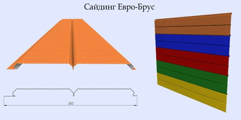 Фото - Эскиз волны металлического сайдинга Евробрус