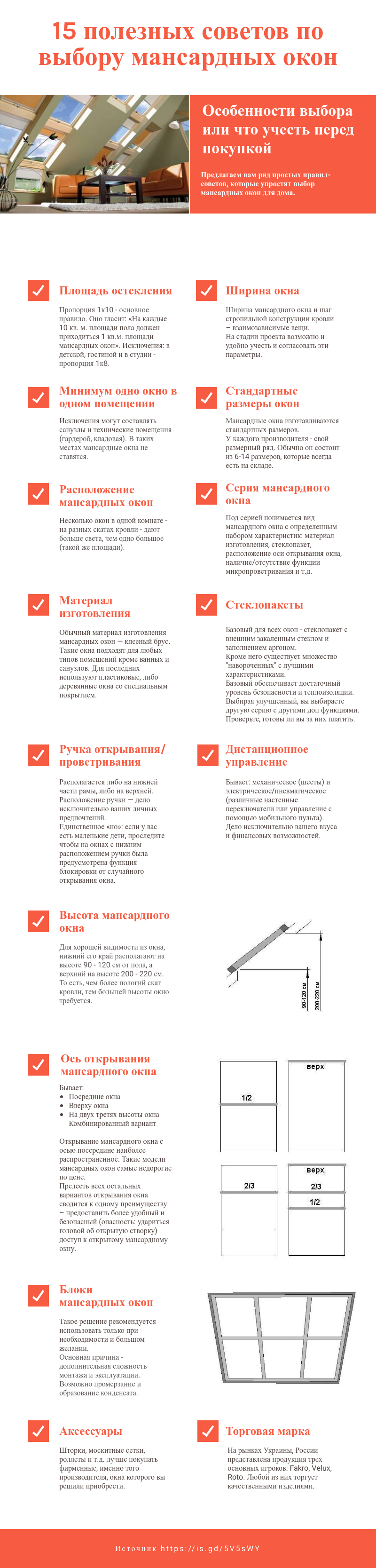 Графика - 15 Советов по выбору мансардных окон