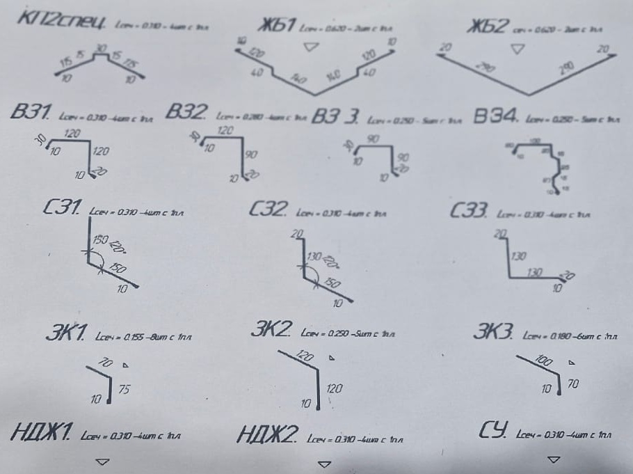 чертежи кровельных деталей